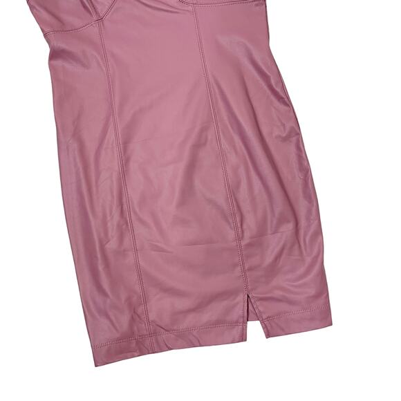 Free People Barbiecore SZ S Pink Faux Leather Mini Dress - Picture 4 of 9